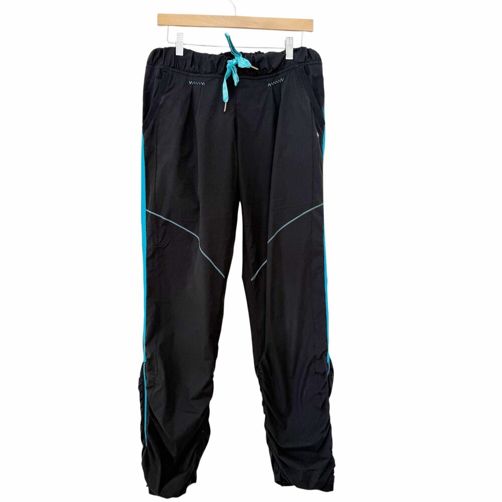 Lululemon Run Track N Field Pants Black Blue Sz 10